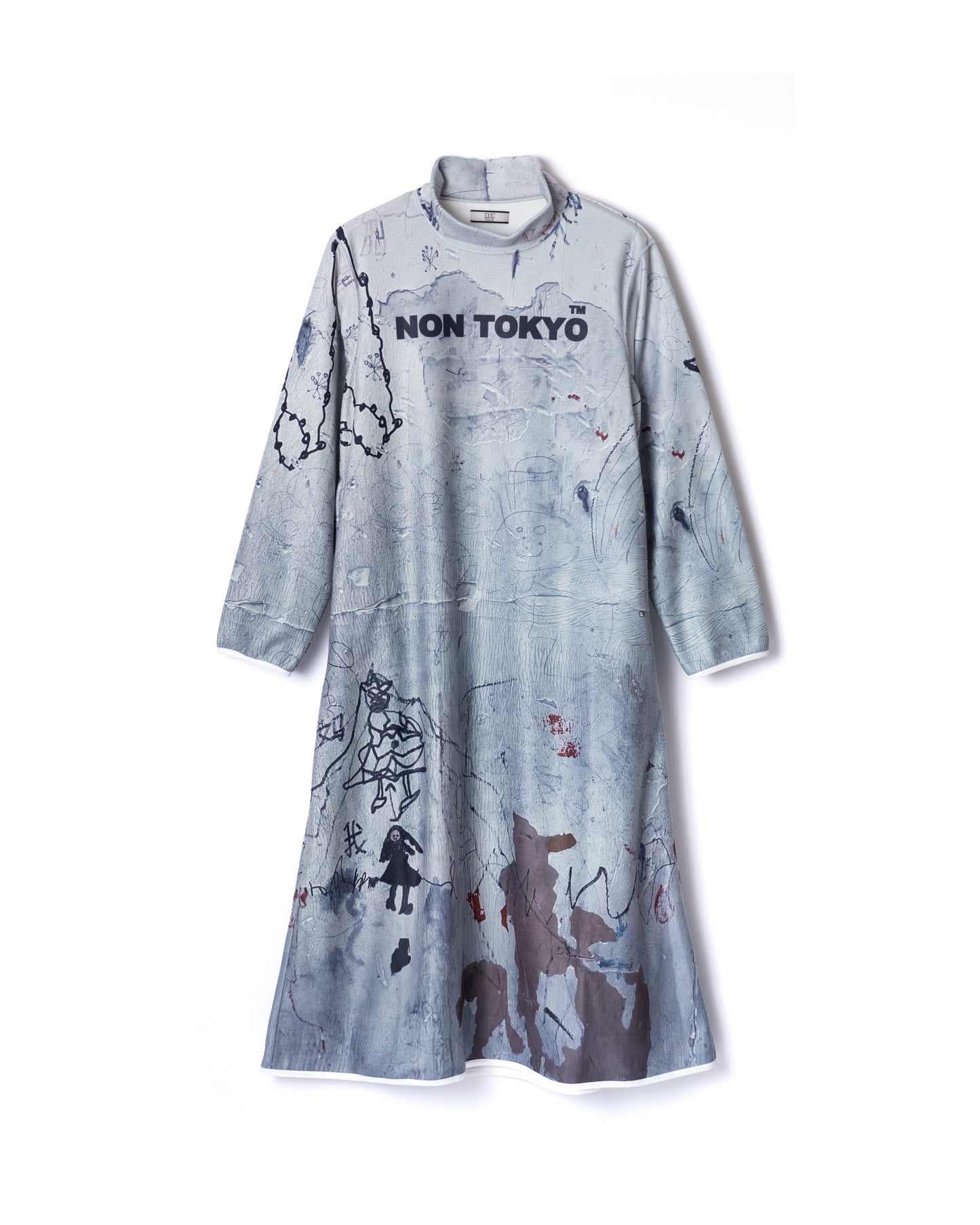 NON TOKYO / PRINT FLEECE HI-NECK ONE-PIECE (GRAFFITI)