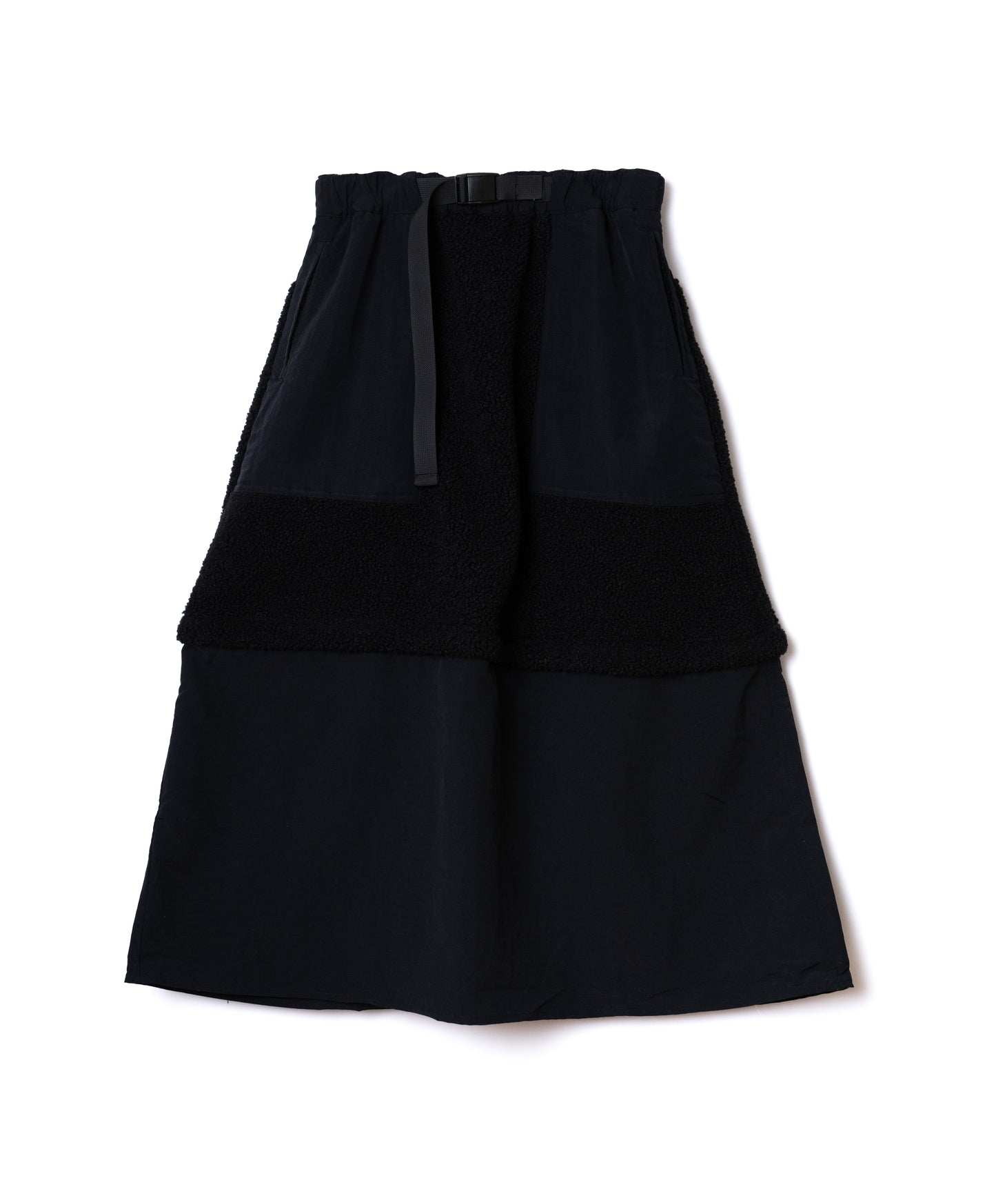 NON TOKYO / 2WAY BOA SKIRT (BLACK×BLACK)