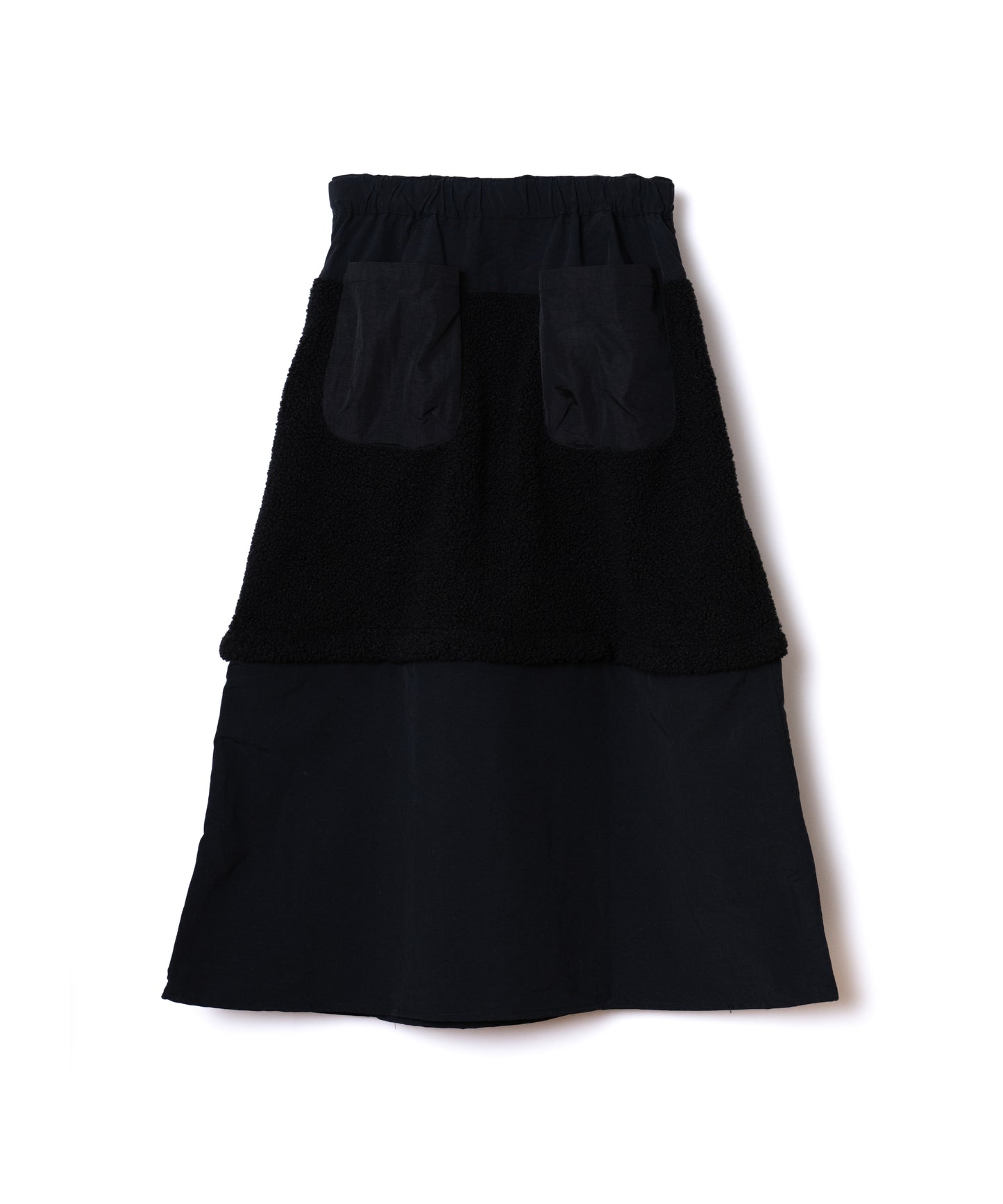 NON TOKYO / 2WAY BOA SKIRT (BLACK×BLACK)