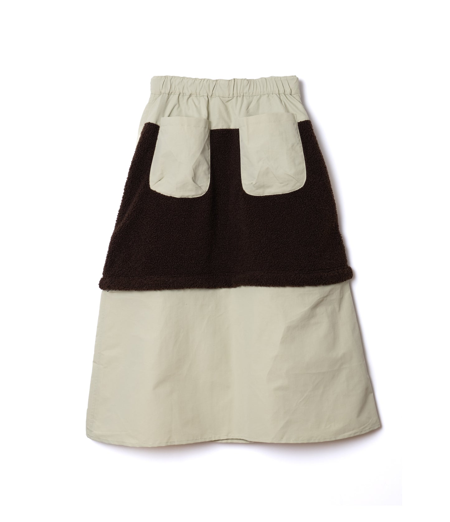 NON TOKYO / 2WAY BOA SKIRT (BROWN×M.GREEN)