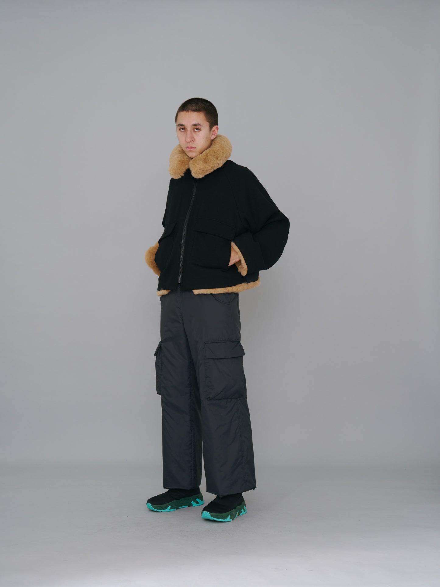 NON TOKYO / PADDED CARGO PANTS (BLACK)