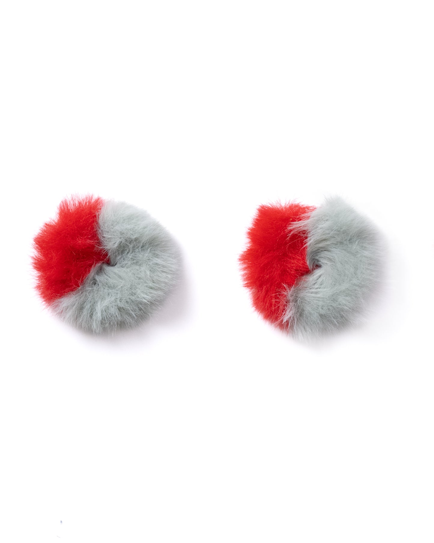 NON TOKYO / BICOLOR FUR EAR CUFF (RED×M.GREEN)