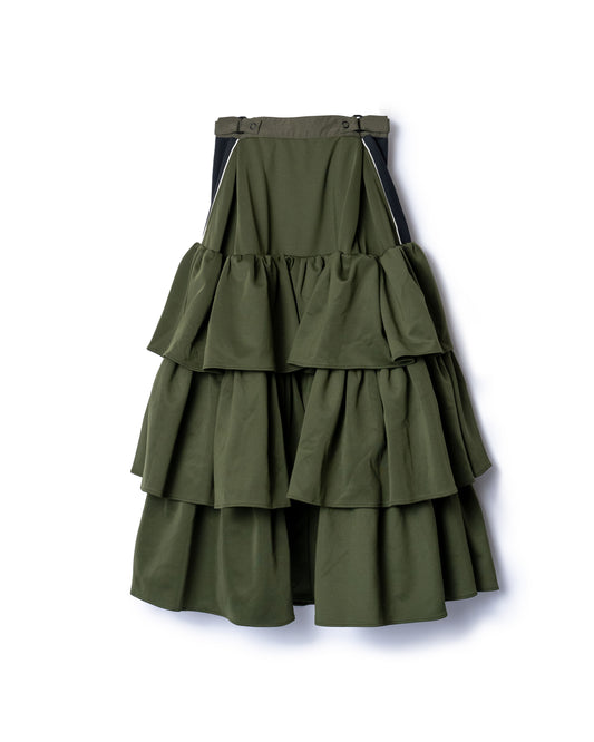 PRE ORDER / JERSEY TIERED SKIRT (KHAKI)