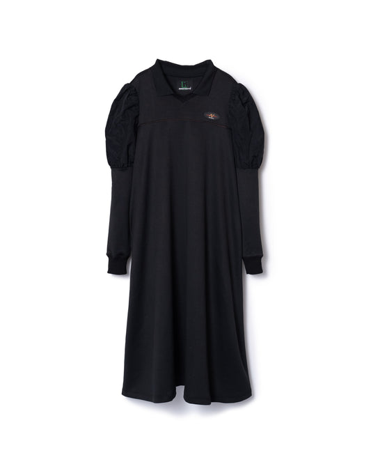 PRE ORDER / PUFF SLEEVE JERSEY ONE-PIECE (BLACK)