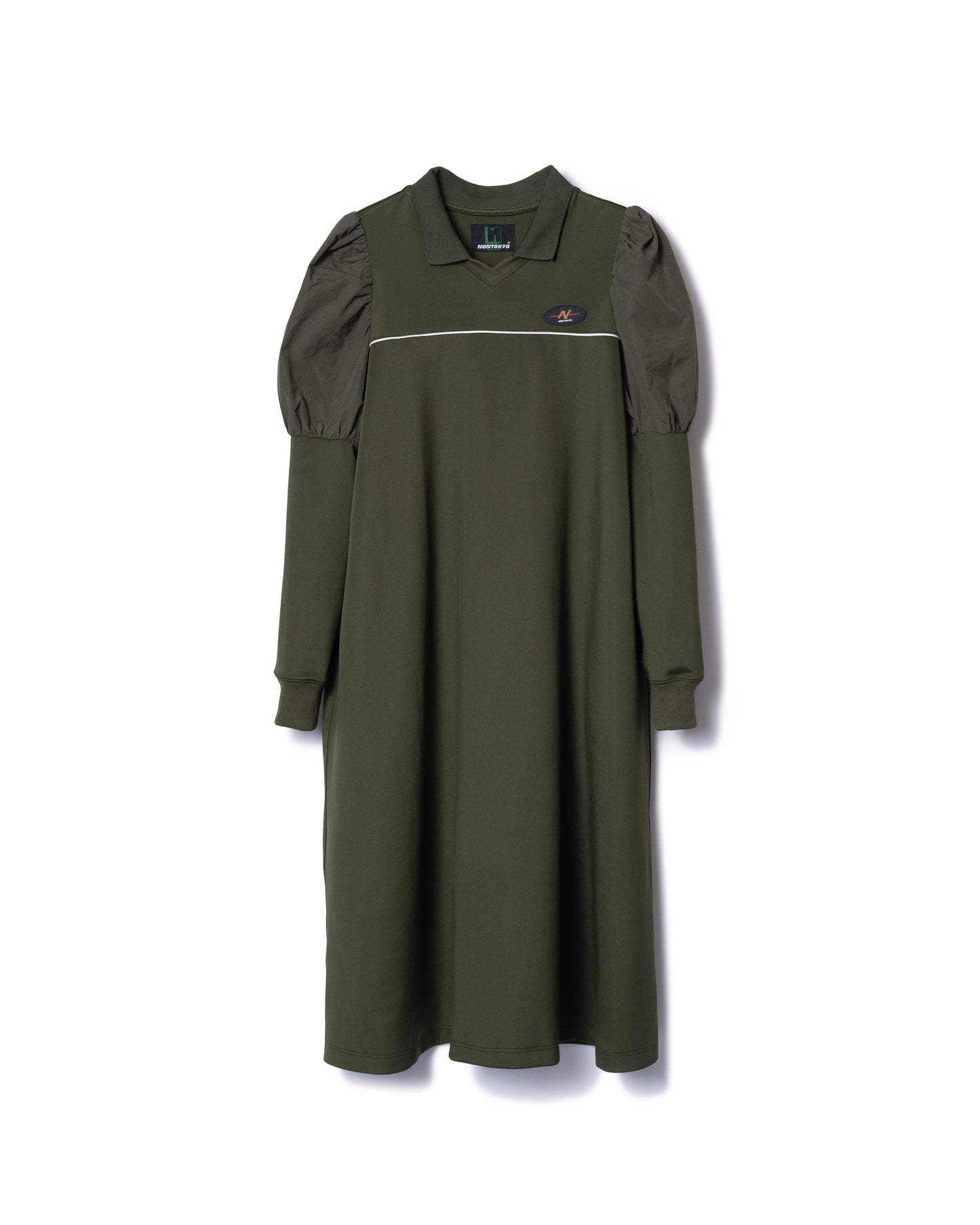 PRE ORDER / PUFF SLEEVE JERSEY ONE-PIECE (KHAKI)