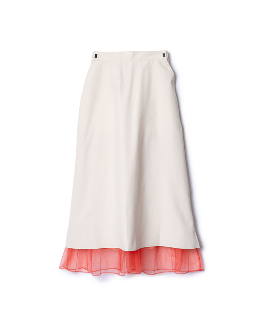 PRE ORDER / TULLE LAYERED NYLON SKIRT (IVORY)