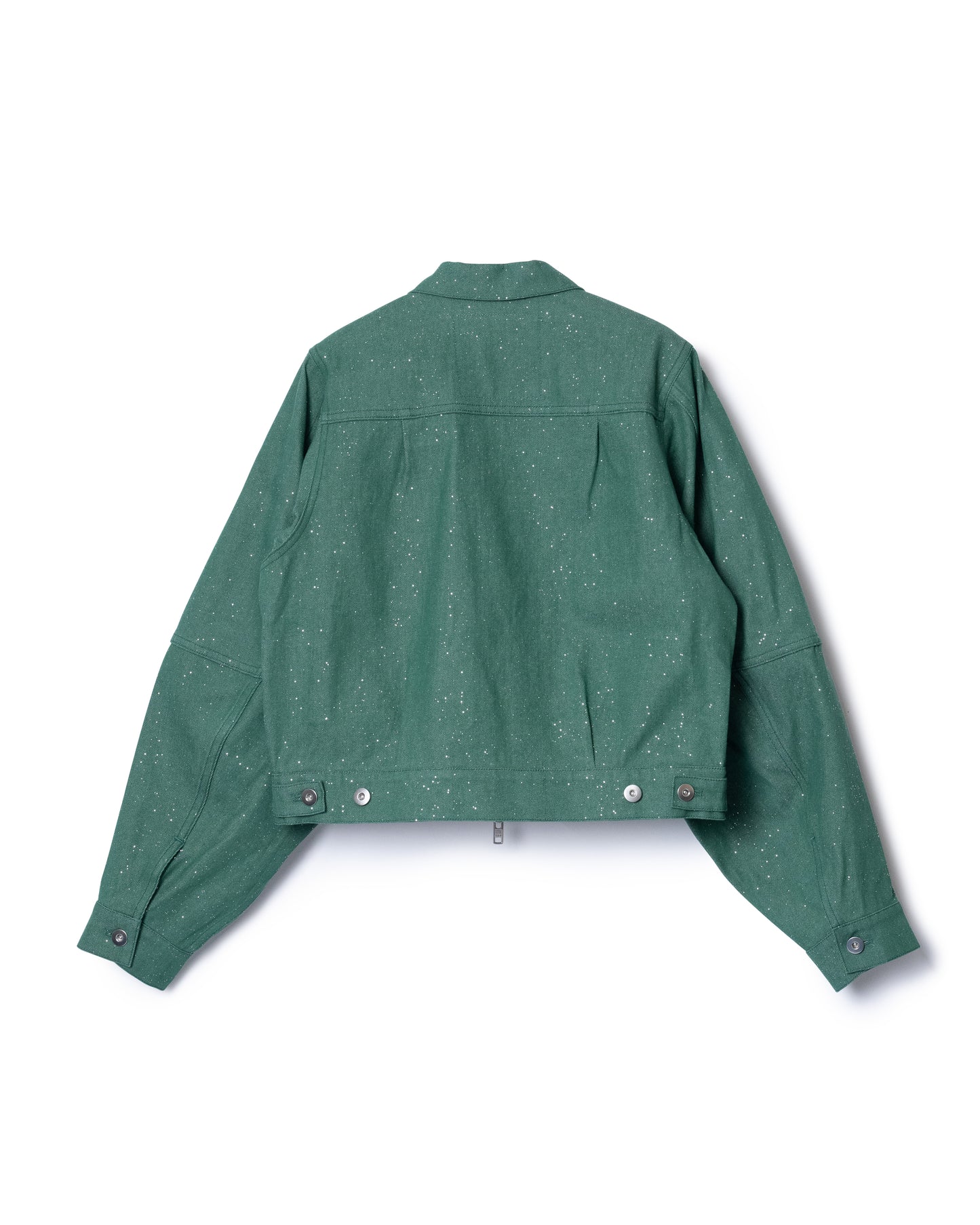 PRE ORDER / LAME DENIM JACKET (GREEN)