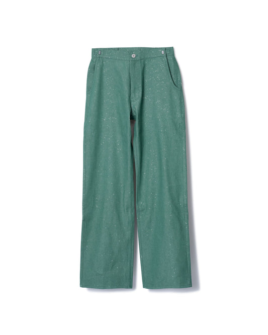 LAME DENIM PANTS (GREEN)