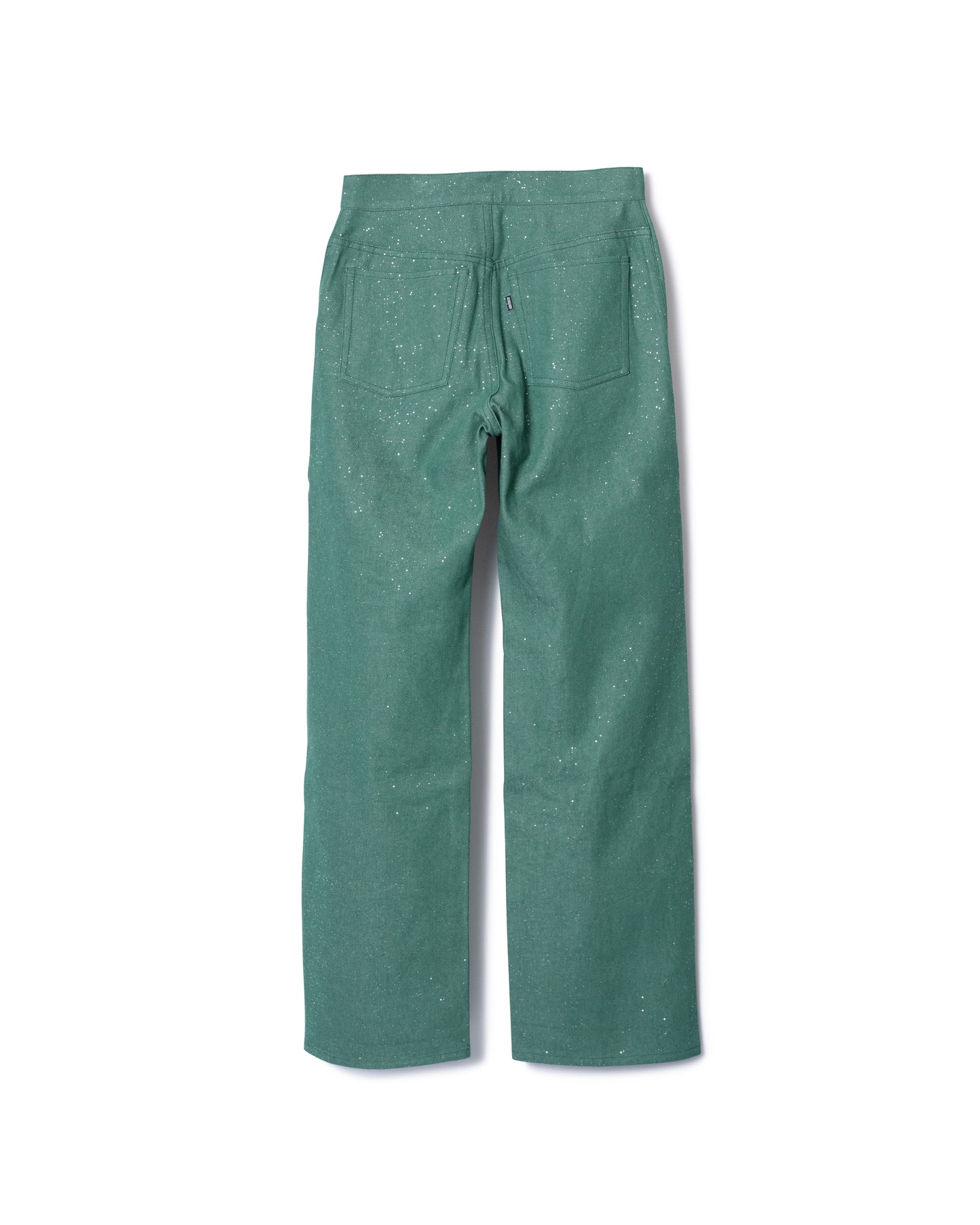 PRE ORDER / LAME DENIM PANTS (GREEN)