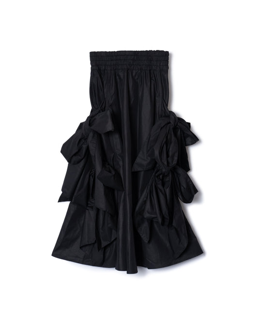 PRE ORDER / SIDE RIBBON SKIRT (BLACK)