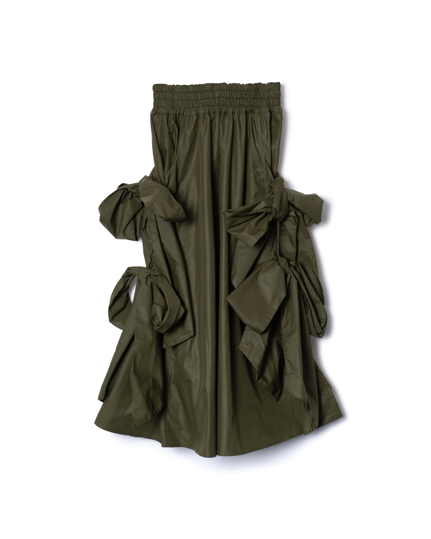 PRE ORDER / SIDE RIBBON SKIRT (KHAKI)