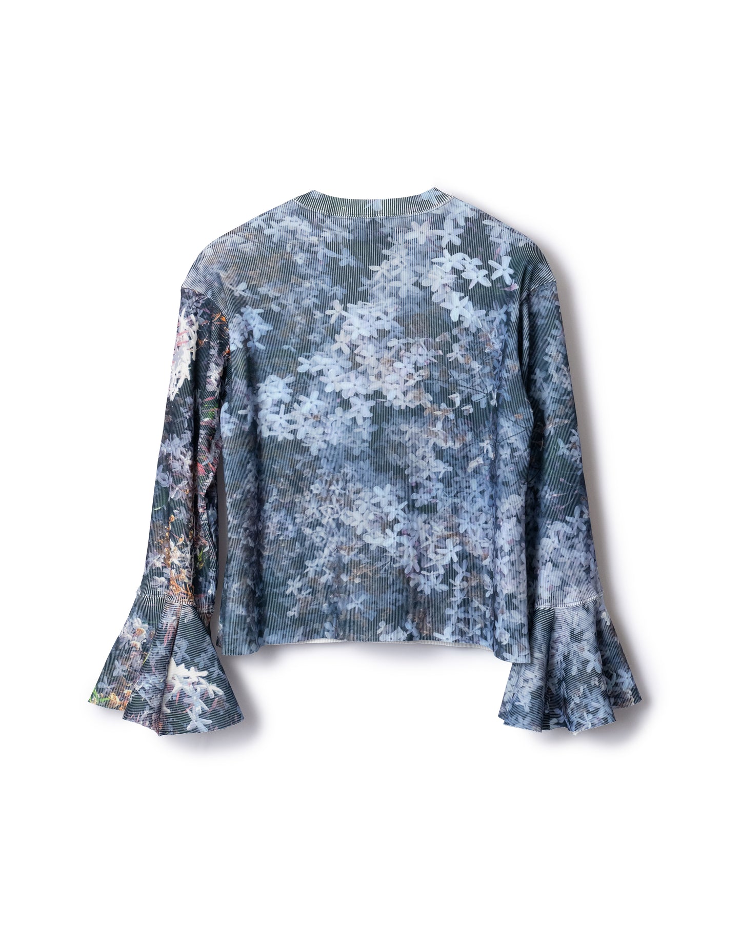 PRE ORDER / PRINT RIB FLARE SLEEVE C/S (FLOWER)