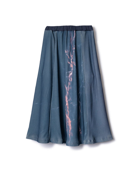 PRE ORDER / PRINT RIB FLARE SKIRT (FLASH)