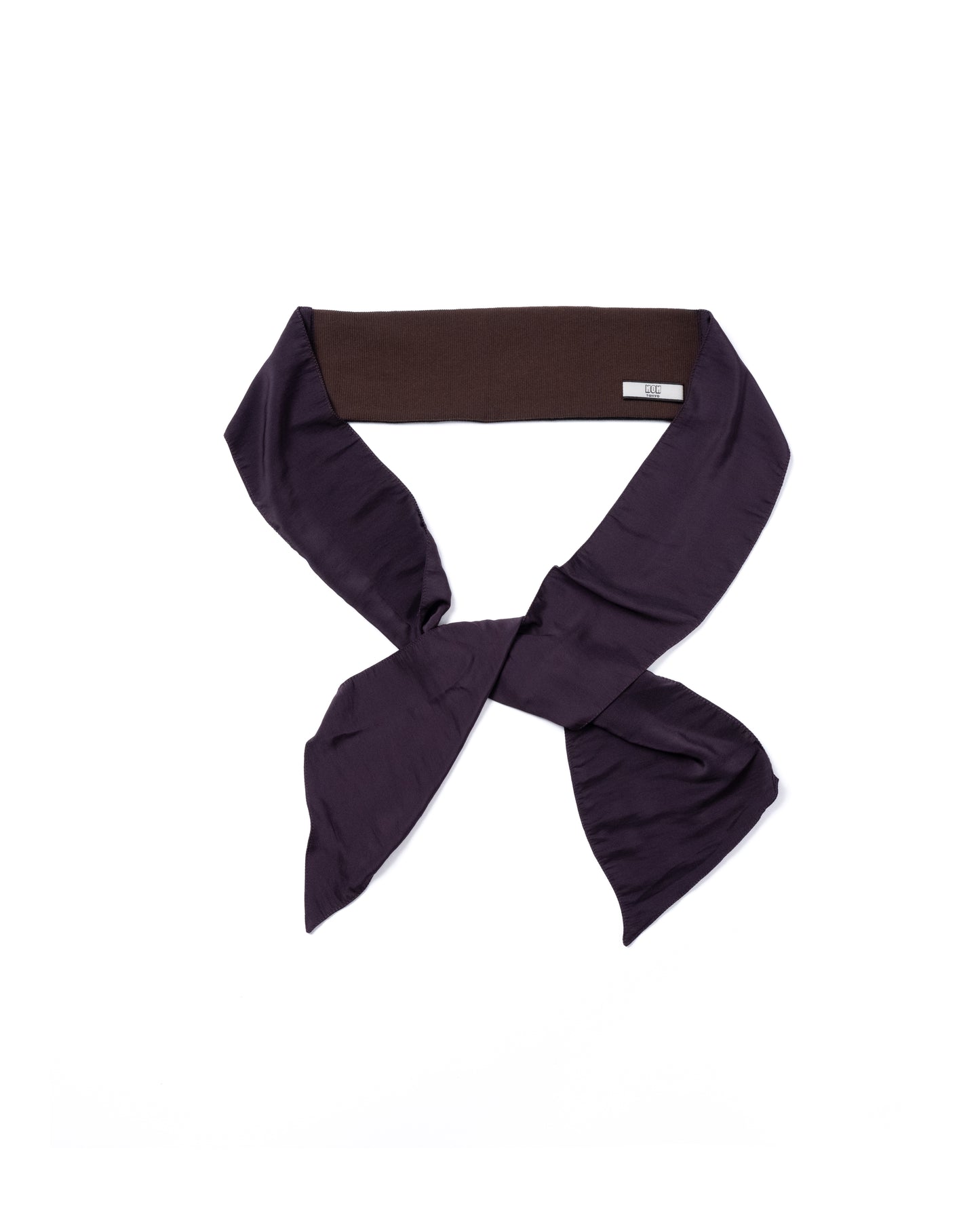 RIBBON HAIR-BAND (BROWN×BLACK)