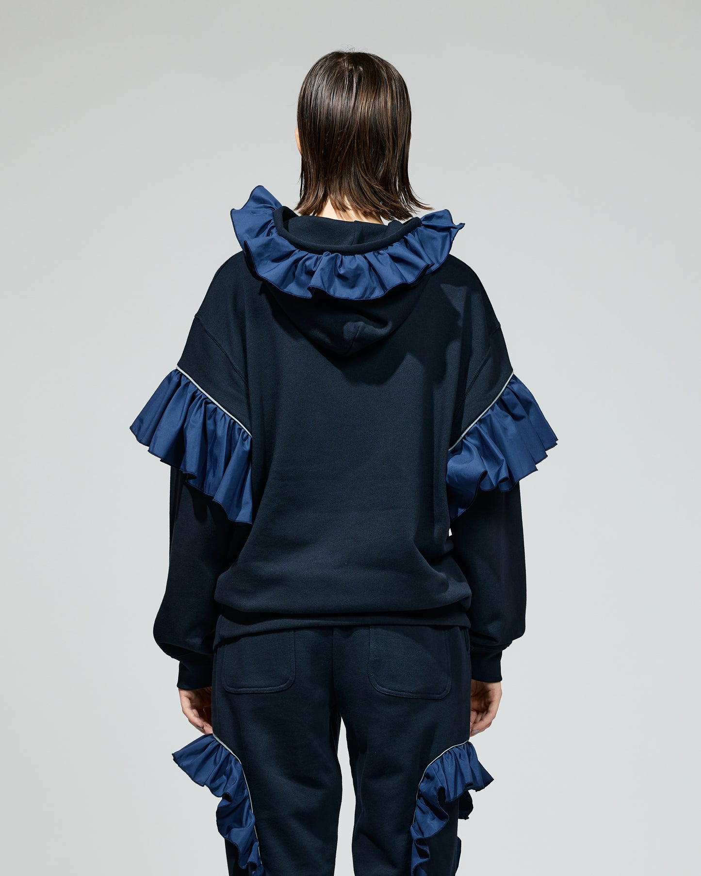 PRE ORDER / FRILL SWEAT HOODIE (NAVY)