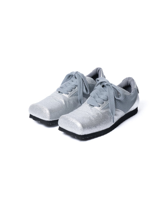 PRE ORDER / GLITTER SQUARE SNEAKERS (SILVER)