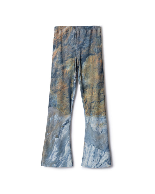 PRE ORDER / PRINT RIB FLARE PANTS (MOUNTAIN)