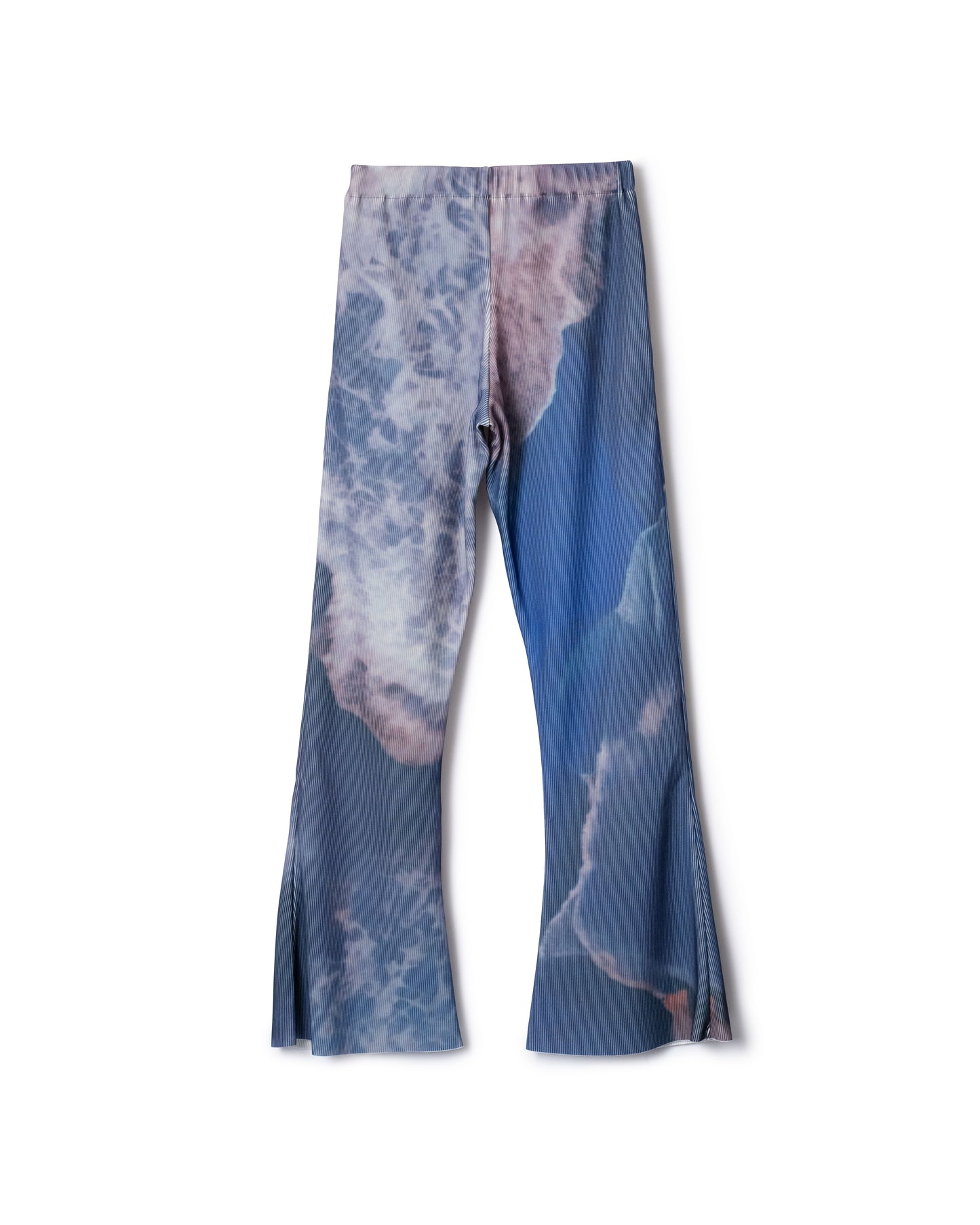 PRE ORDER / PRINT RIB FLARE PANTS (WAVE)