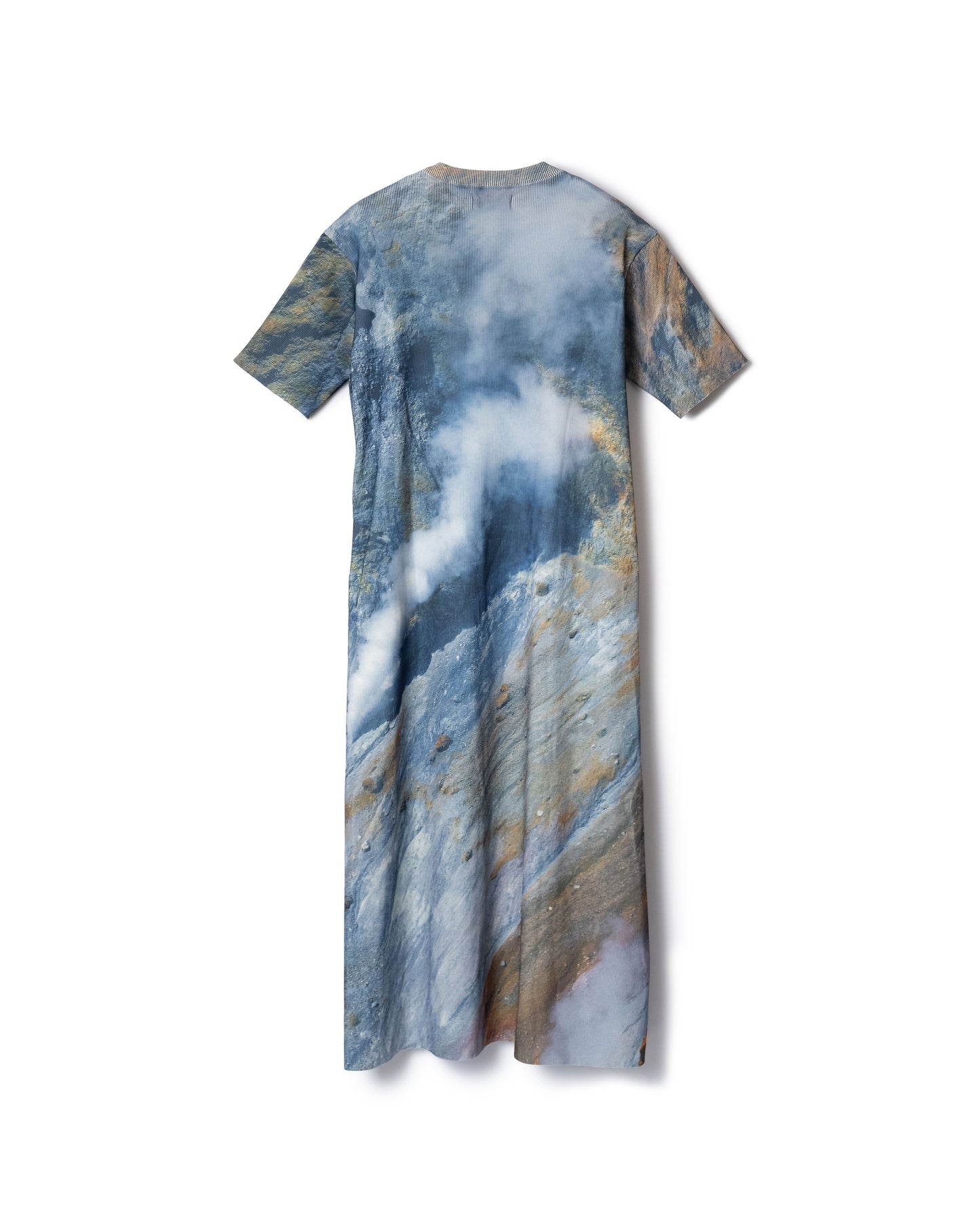 PRE ORDER / PRINT RIB HALF SLEEVE ONE-PIECE (MOUNTAIN)