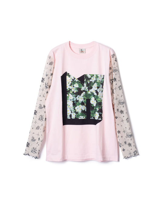 PRE ORDER / N SHEER SLEEVE L/S T-SHIRT (PINK)