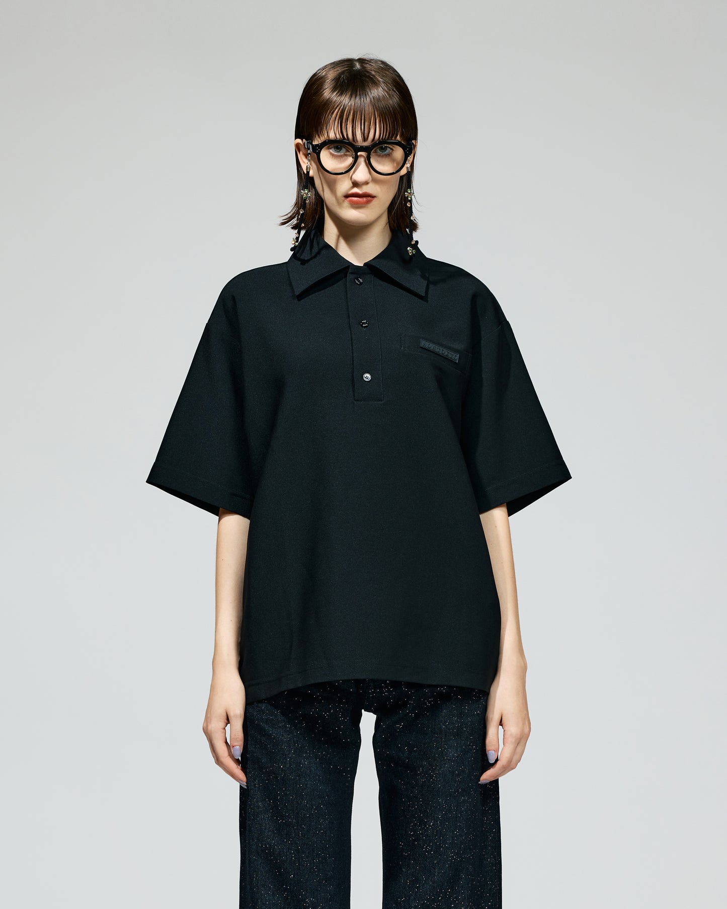 NON TOKYO / DOUBLE RIBBON SHIRT (BLACK)