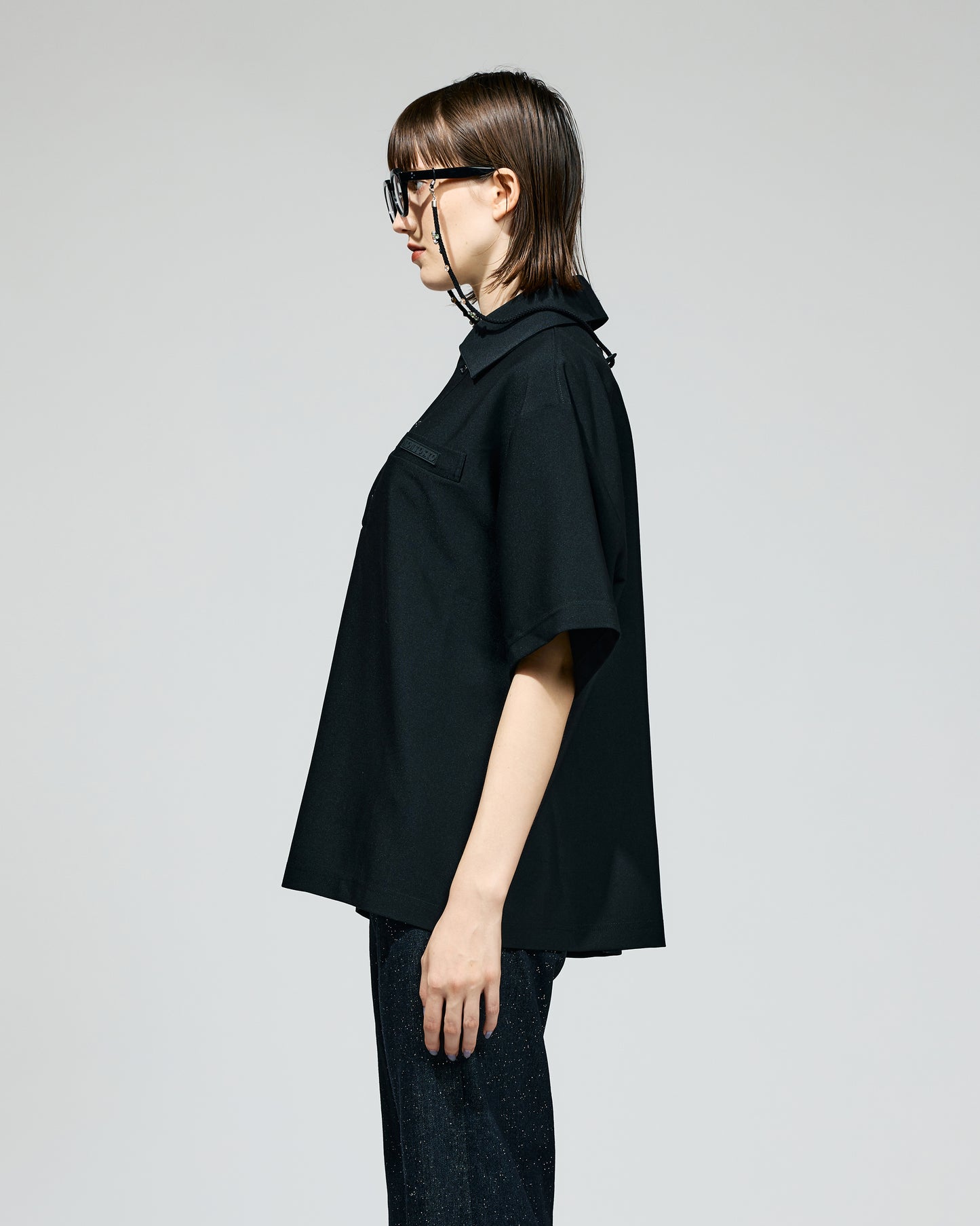 NON TOKYO / DOUBLE RIBBON SHIRT (BLACK)