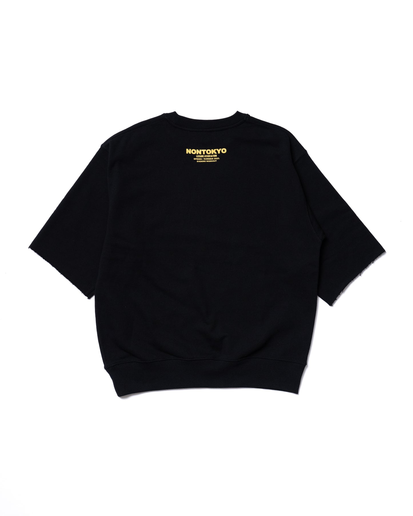 PRINT HALF SLEEVE SWEAT (BLACK)