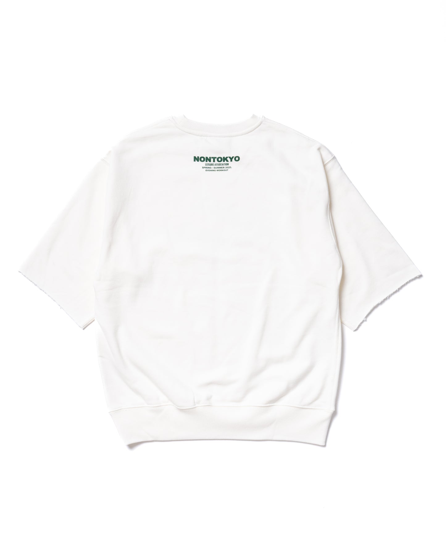 PRINT HALF SLEEVE SWEAT (WHITE)