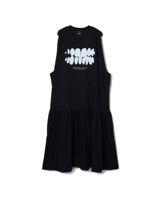 PRE ORDER / GATHER SLEEVE ONE-PIECE (BLACK)　