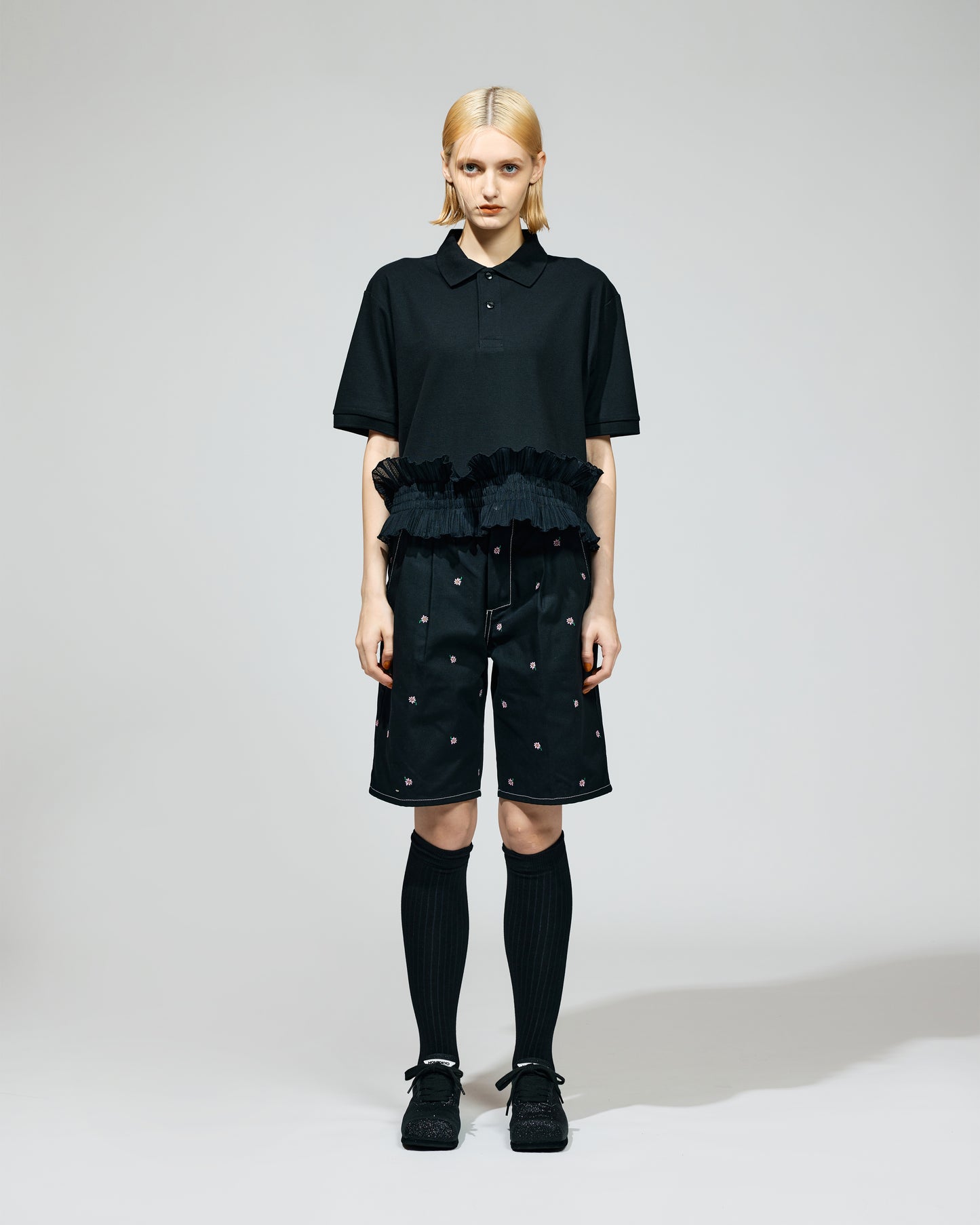 NON TOKYO / DOUBLE RIBBON SHIRT (BLACK)