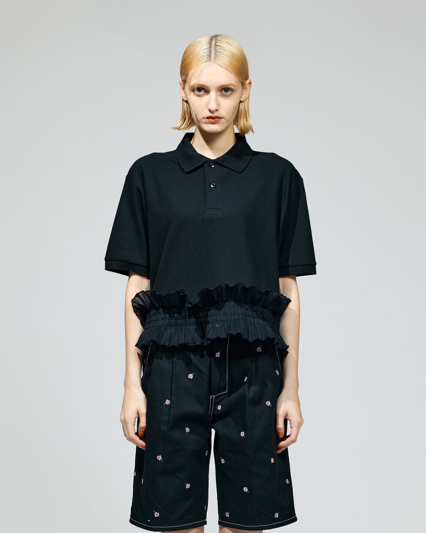 NON TOKYO / DOUBLE RIBBON SHIRT (BLACK)