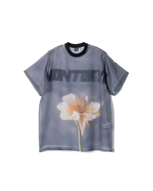 PRE ORDER / DIRECT PRINT SHEER T-SHIRT (FLOWER)