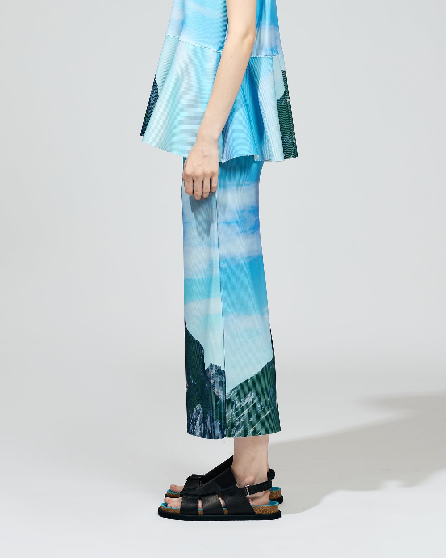 PRE ORDER / PRINT RIB TIGHT SKIRT (MOUNTAIN)