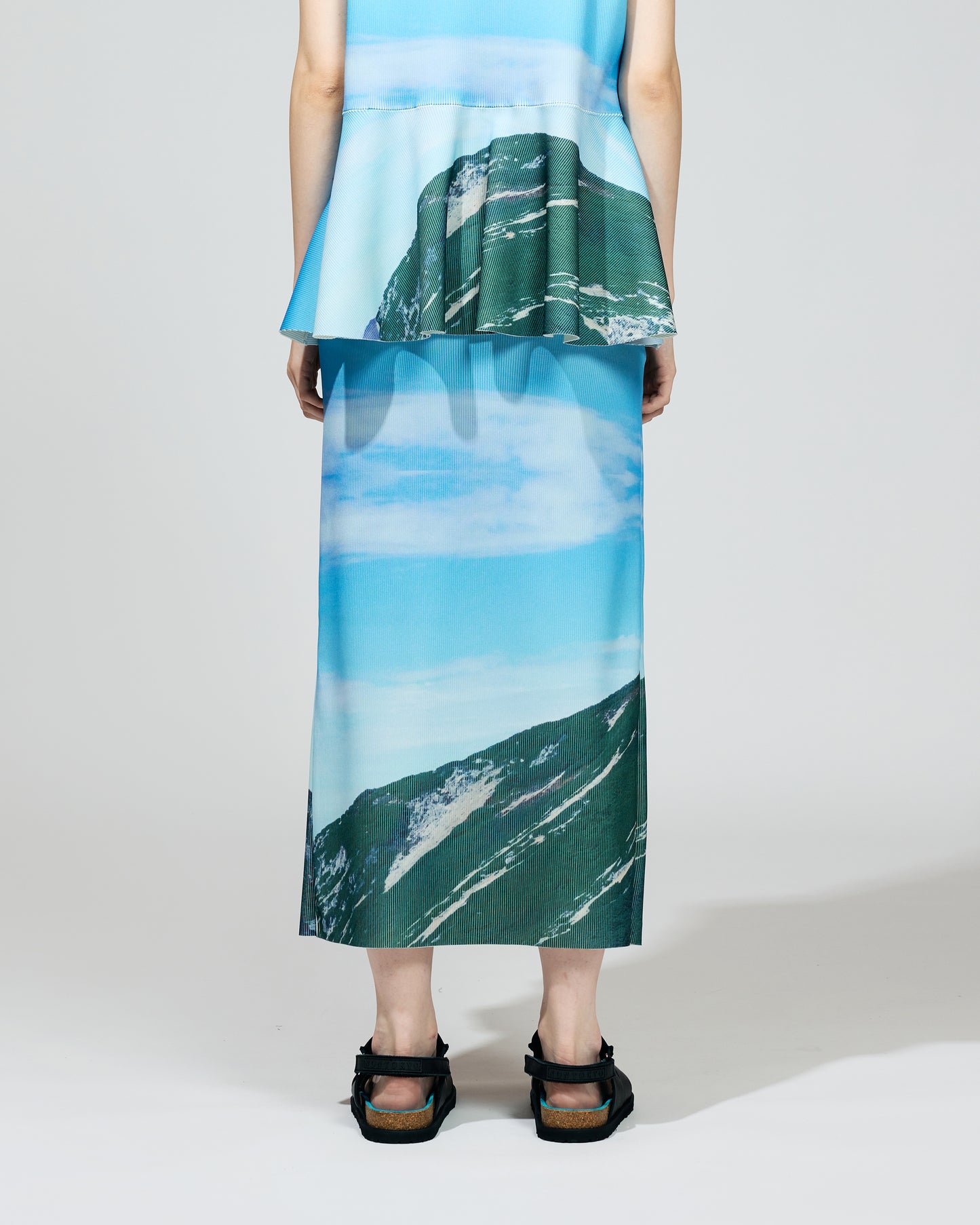 PRE ORDER / PRINT RIB TIGHT SKIRT (MOUNTAIN)