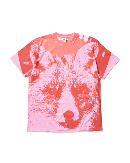 PRE ORDER / FOX PRINT BIG T-SHIRT 　(PINK)　