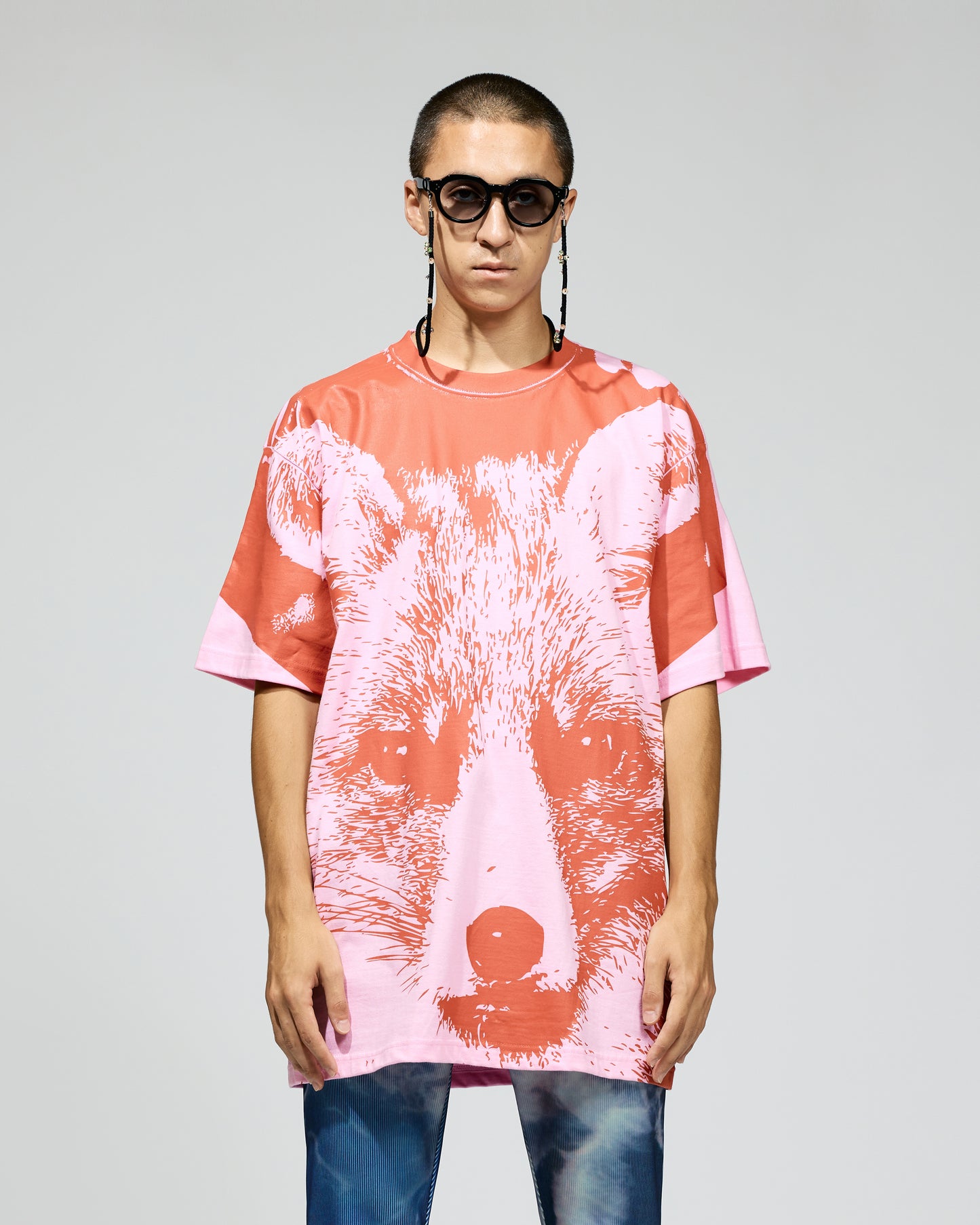 PRE ORDER / FOX PRINT BIG T-SHIRT 　(PINK)　