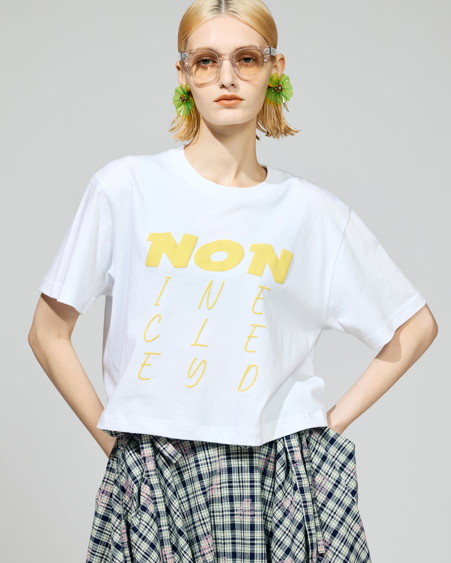 PRE ORDER / NON PRINT SHORT T-SHIRT (WHITE)