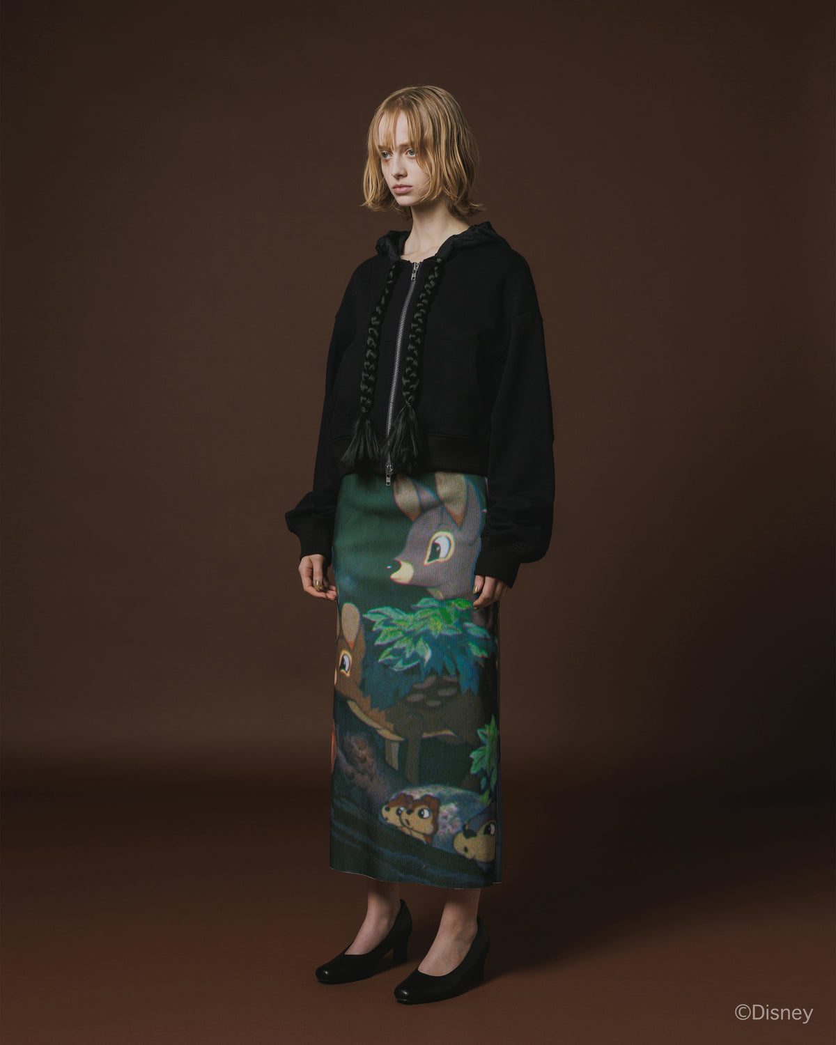 【Disney collection】PRINT RIB SKIRT / SNOW WHITE
