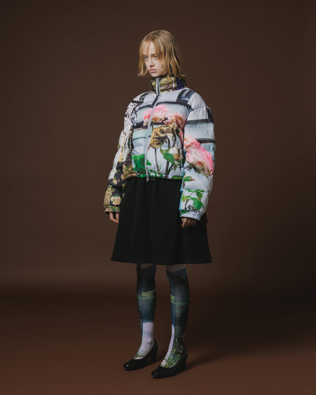 FLEECE MINI CARGO SKIRT (BLACK)