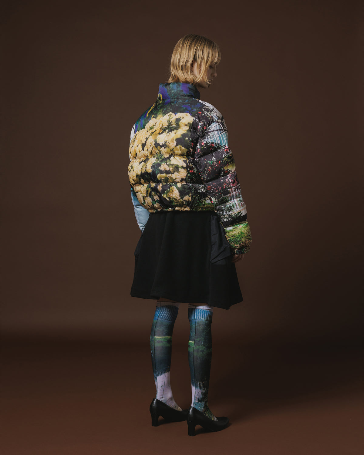 FLEECE MINI CARGO SKIRT (BLACK)