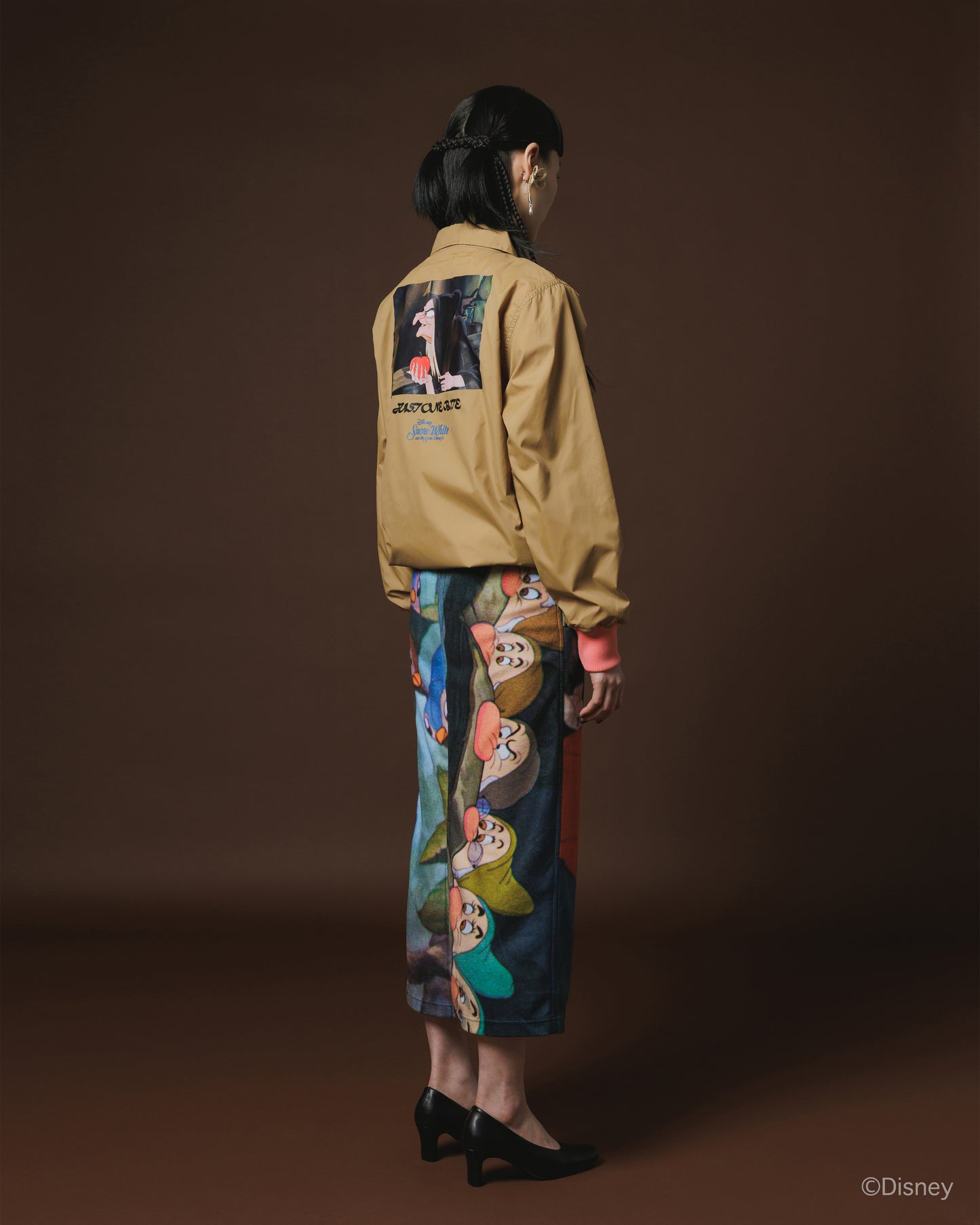 【Disney collection】PRINT COACH JACKET / OLD HAG (MUSTARD)