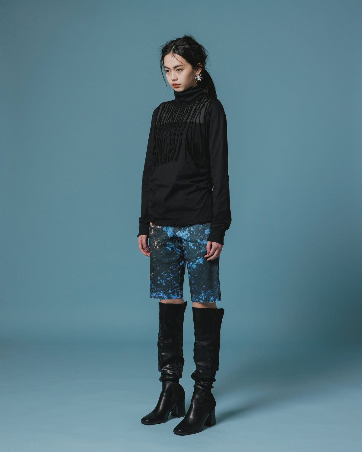 PRINT RIB SHORTS (BRANCH)