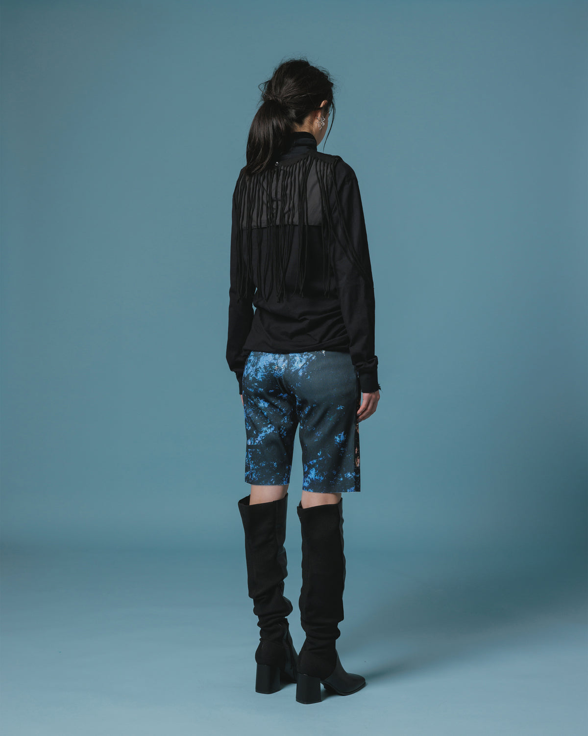 PRINT RIB SHORTS (BRANCH)