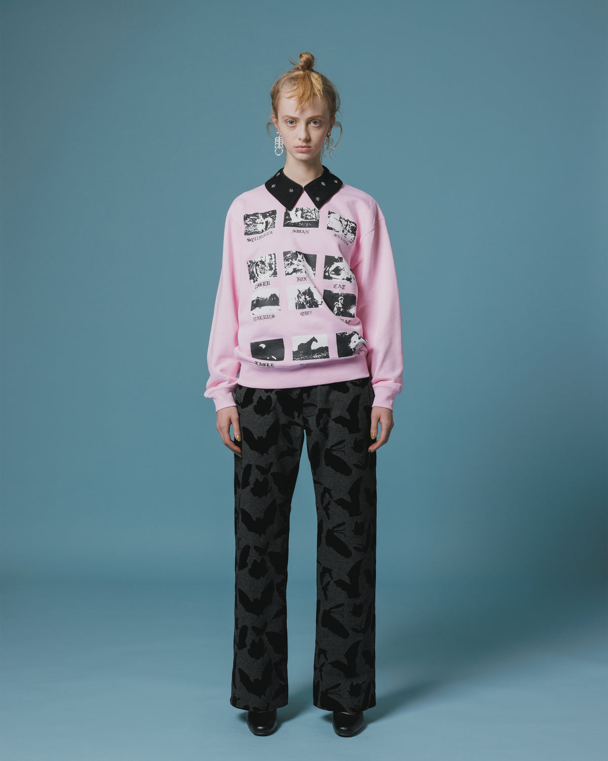 ADJUSTER FLOCKY PANTS (GRAY x BLACK)