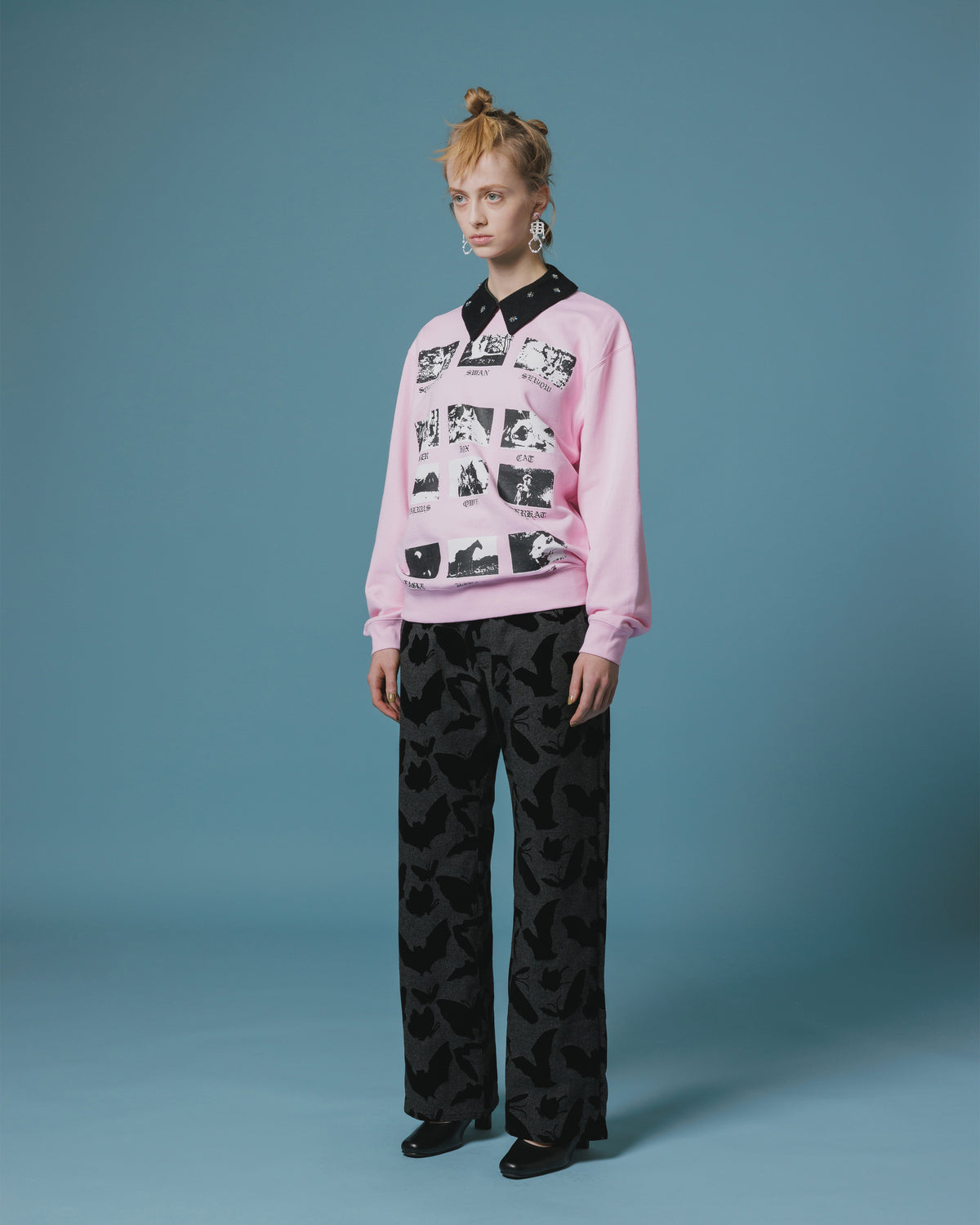 PRINT PULLOVER SWEAT / ANIMAL (PINK)