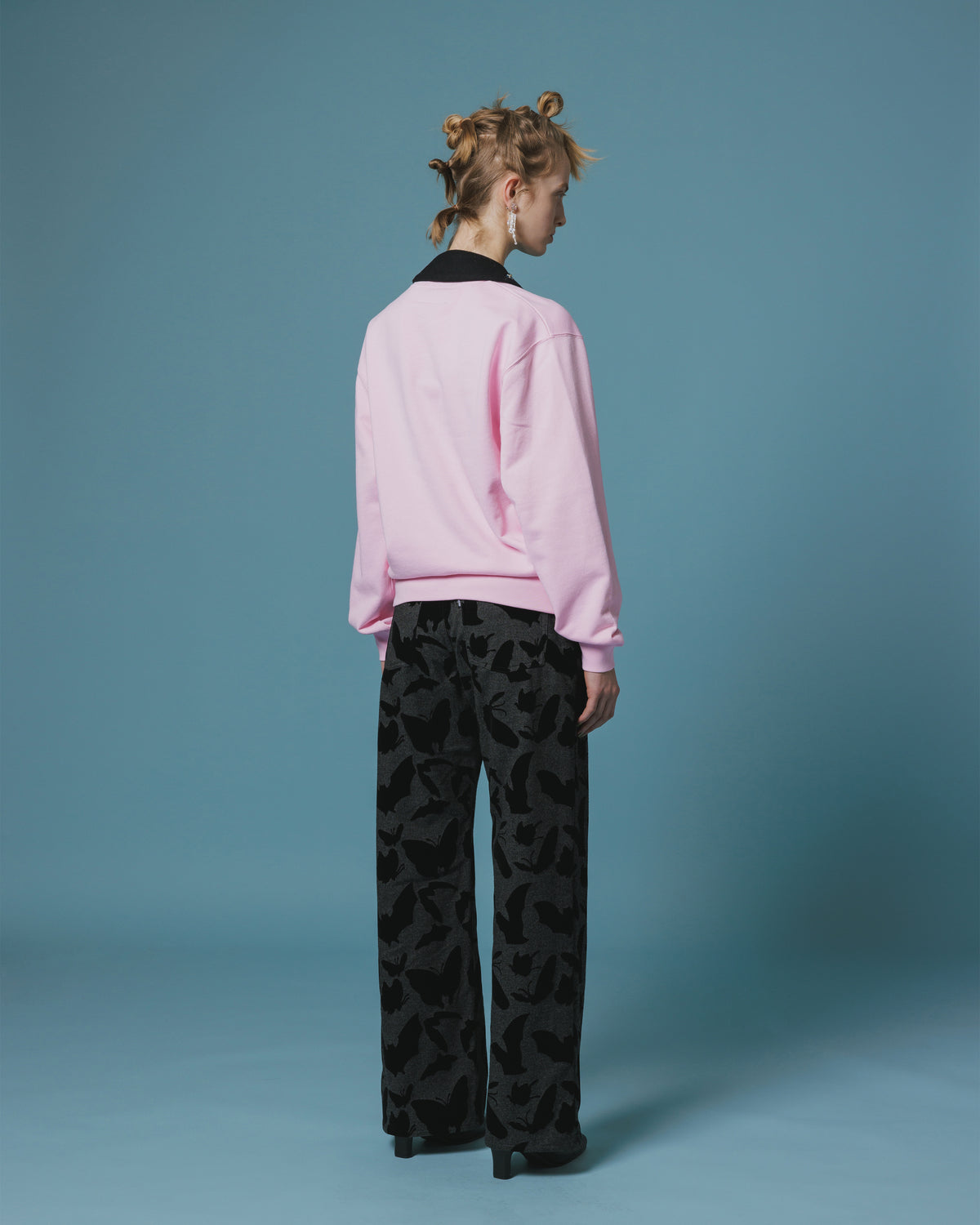 ADJUSTER FLOCKY PANTS (GRAY x BLACK)