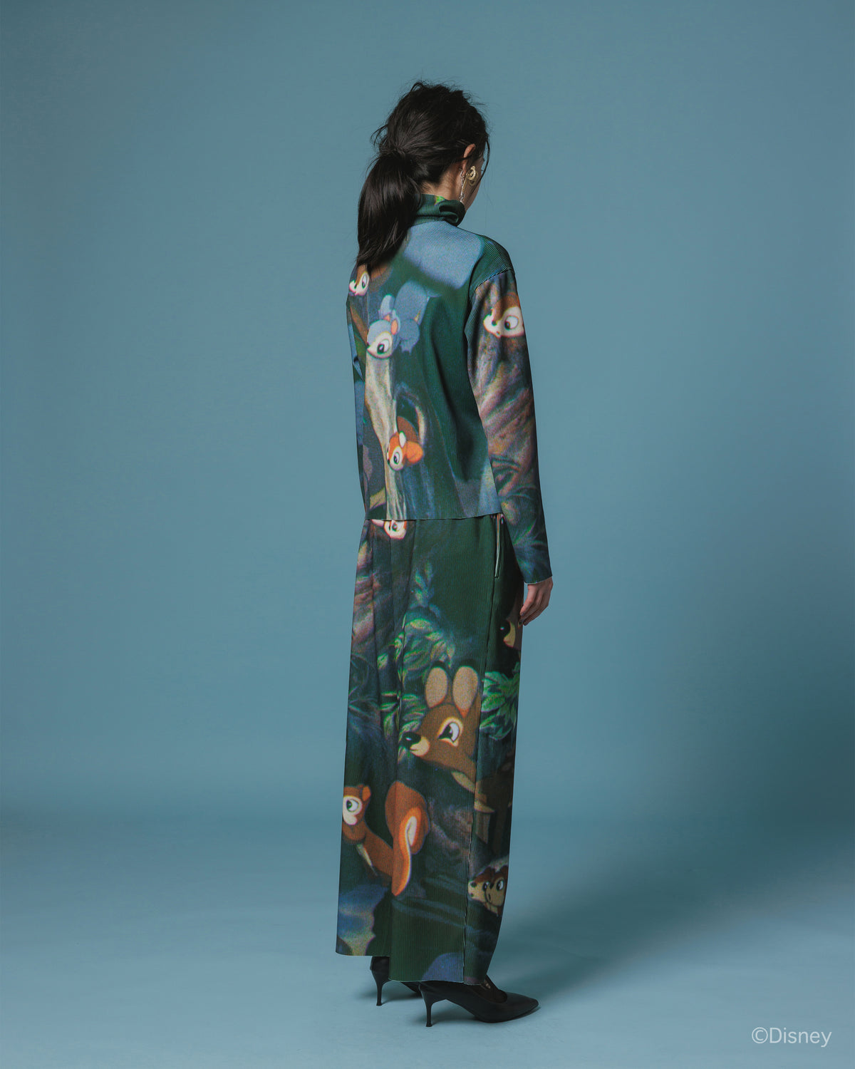 【Disney collection】PRINT RIB WIDE PANTS / SNOW WHITE