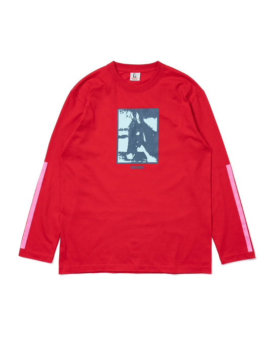 PRINT L/S T-SHIRT (HORSE / RED)
