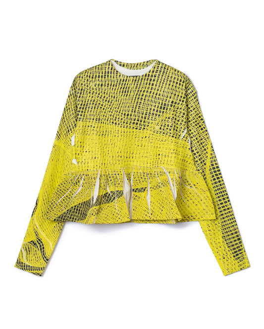 DIRECT PRINT RIB GATHER C/S (YELLOW MESH)