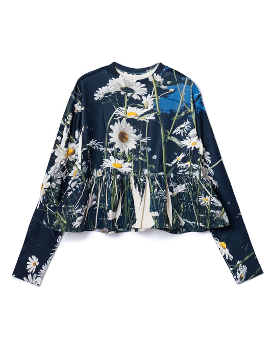 DIRECT PRINT RIB GATHER C/S (FLOWER)
